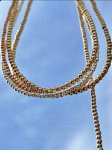 2MM Gold Ball Necklace
